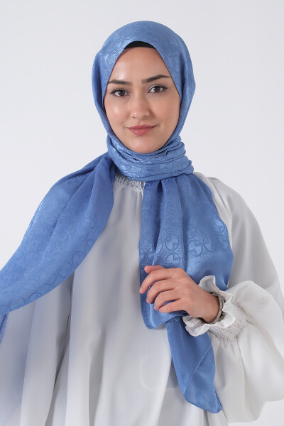 Mavi Beyza Jakar Şal - 4