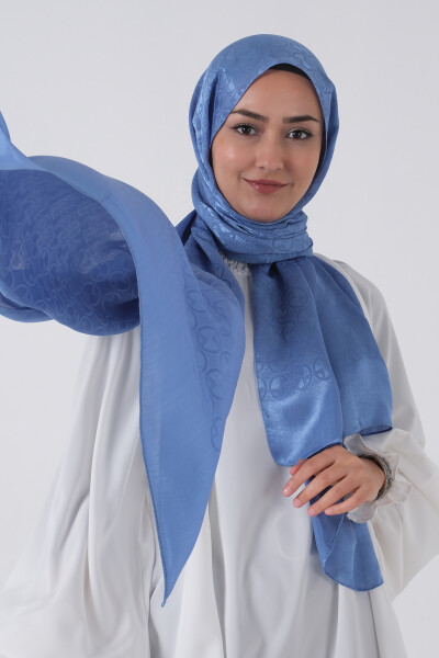 Mavi Beyza Jakar Şal - 5