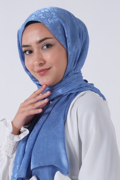 Mavi Beyza Jakar Şal - 6