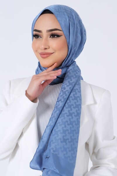 Mavi Eslem Jakar Şal - 3