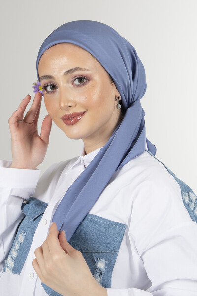 Mavi Twill Eşarp - 6