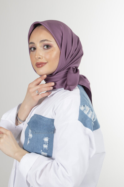 Mürdüm Twill Eşarp - 5
