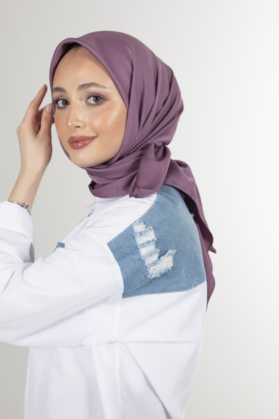Mürdüm Twill Eşarp - 6