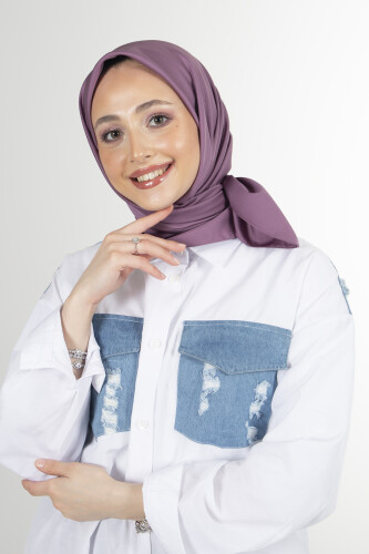 Mürdüm Twill Eşarp - harem