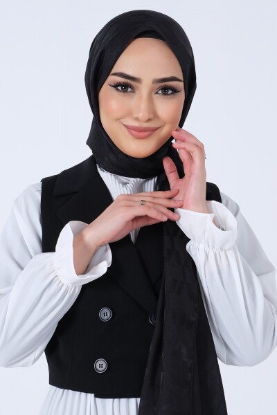 Siyah Esila Jakar Şal - 4