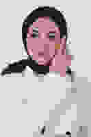 Siyah Janjan Eşarp Siyah