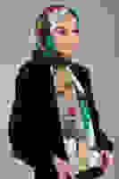 Siyah - Kırmızı MONALİZA ŞAL - harem