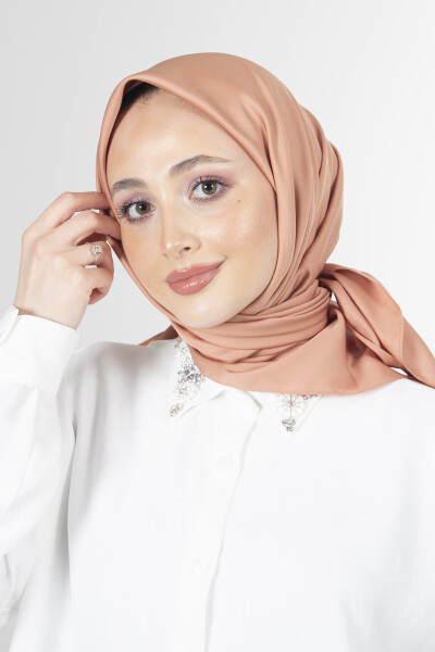Soğan Kabuğu Twill Eşarp - 1