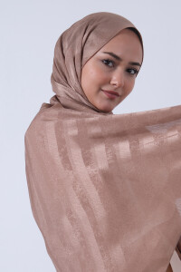 Sütlü Kahve Ahsen Jakar Şal - harem