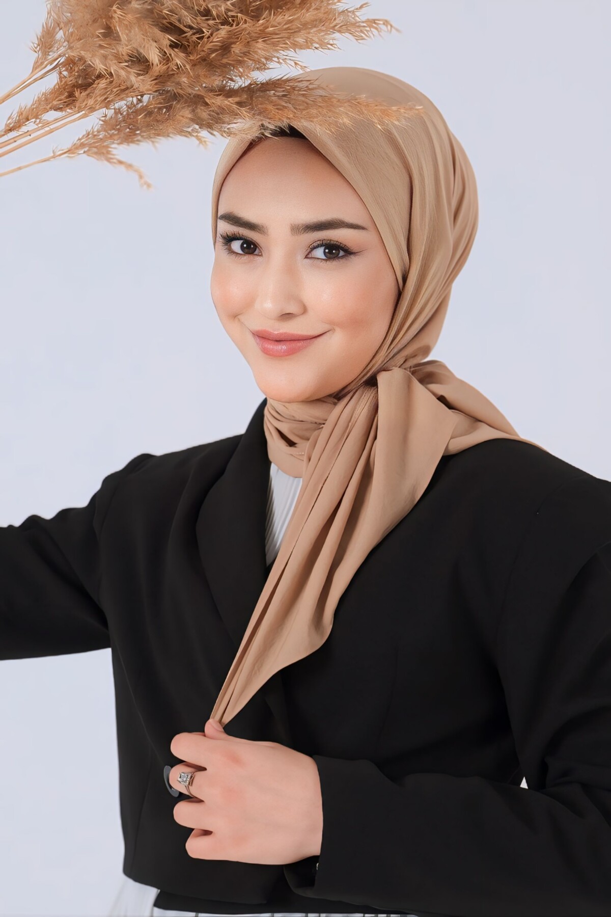 Sütlü Kahve Asya Eşarp - harem