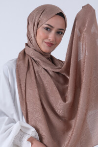 Sütlü Kahve Nefes Jakar Şal 