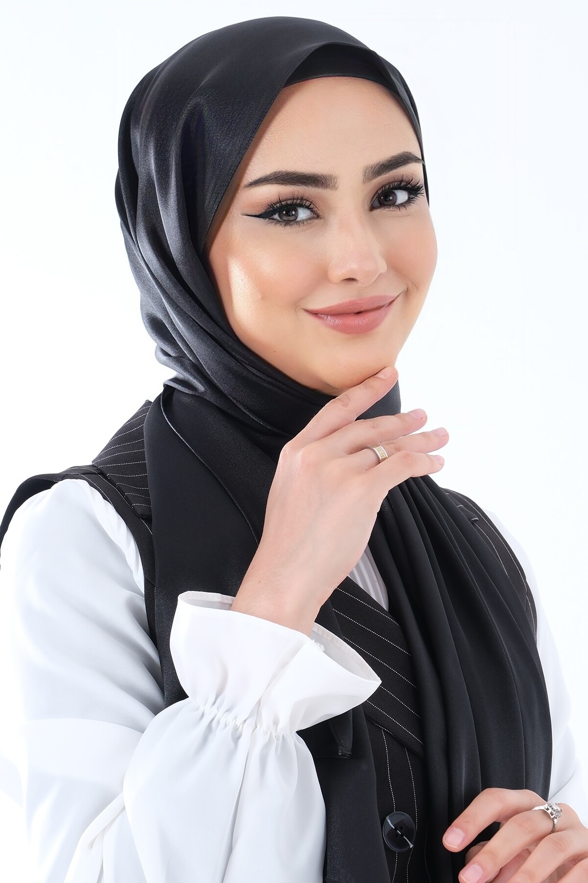 V-1 Kristal Saten Şal - harem