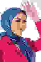 V-10 Kristal Saten Eşarp V-10