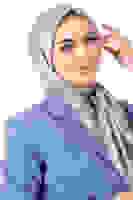 V-19 Kristal Saten Eşarp V-19