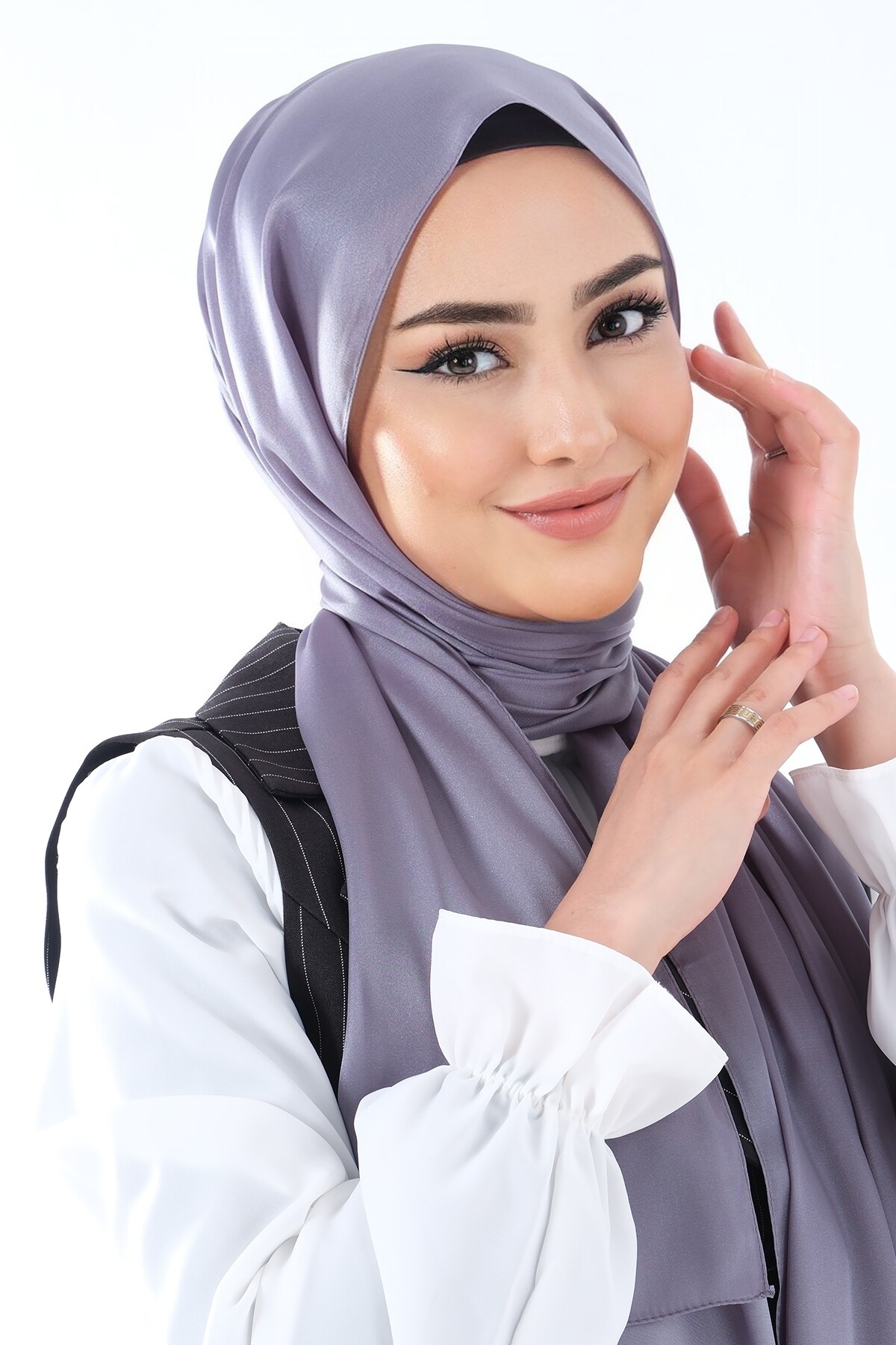 V-21 Kristal Saten Şal - harem