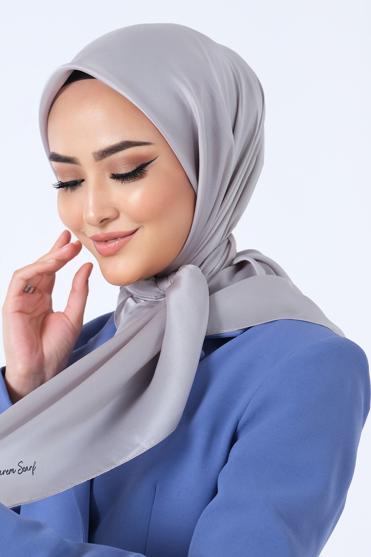 V-24 Kristal Saten Eşarp - harem