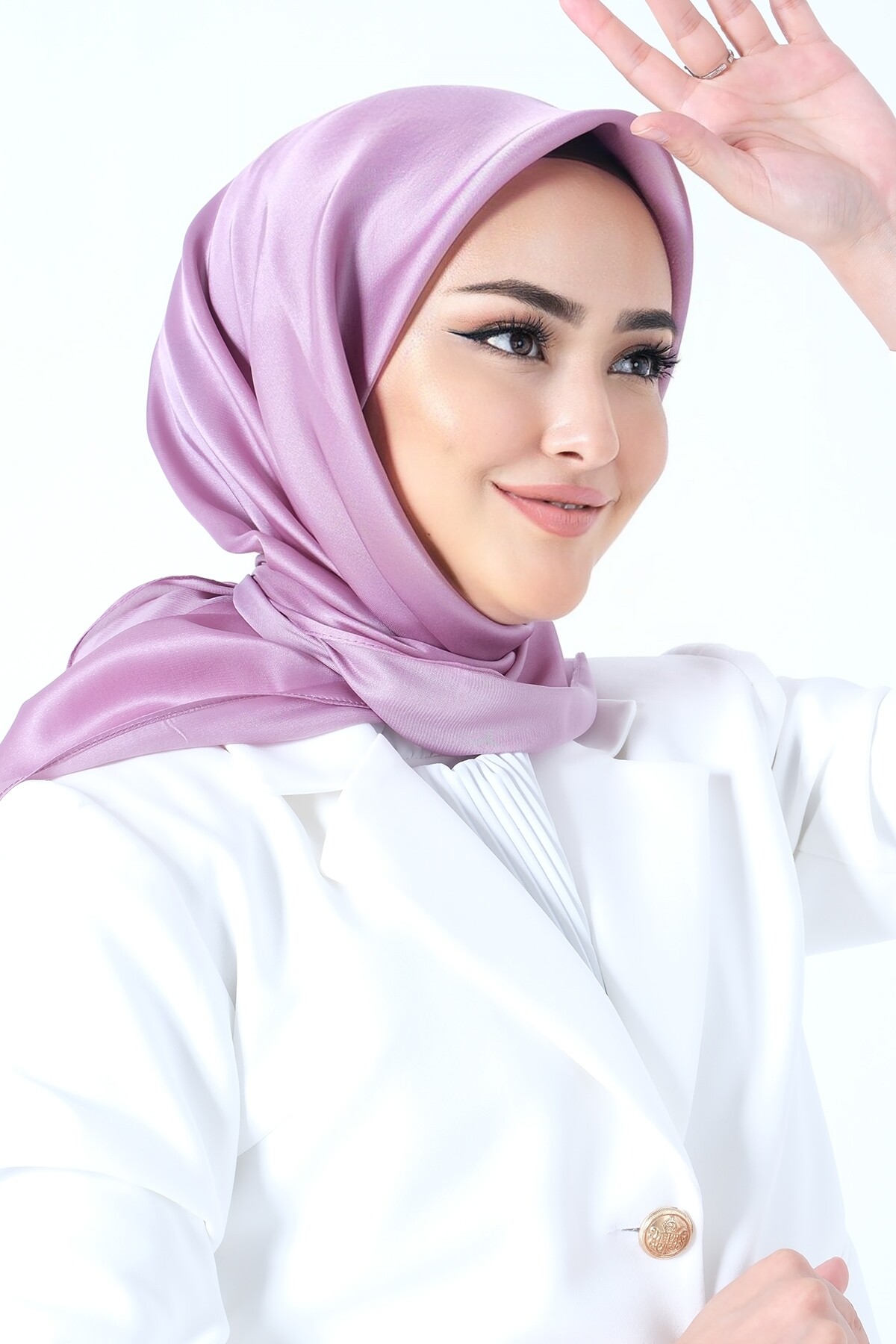 V-31 Kristal Saten Eşarp - harem