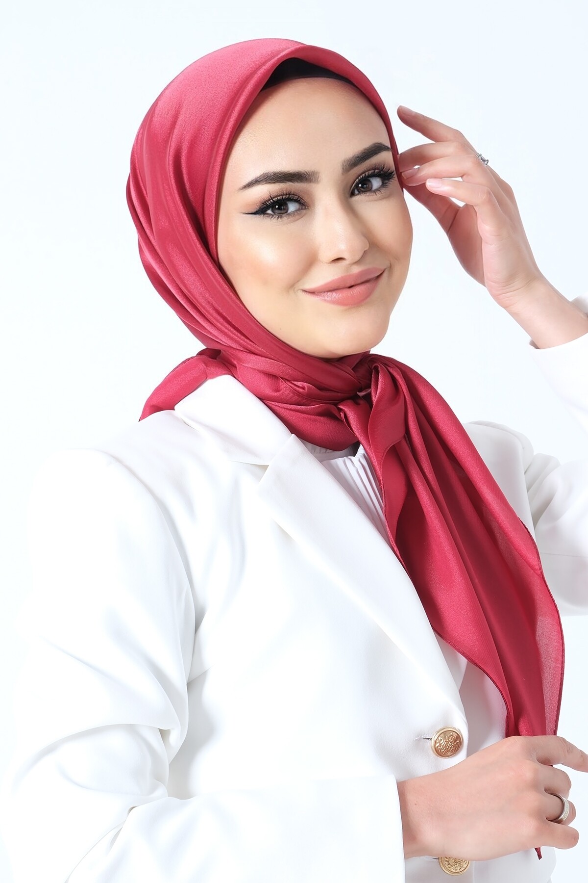 V-37 Kristal Saten Eşarp - harem