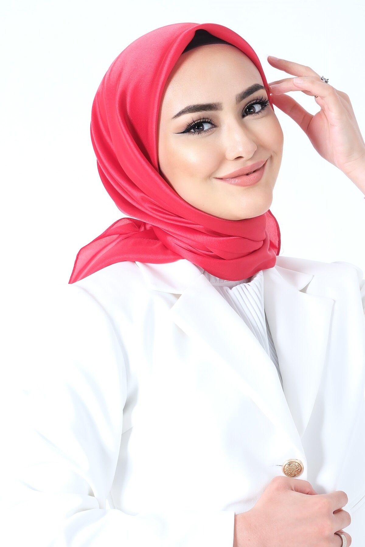 V-38 Kristal Saten Eşarp - harem