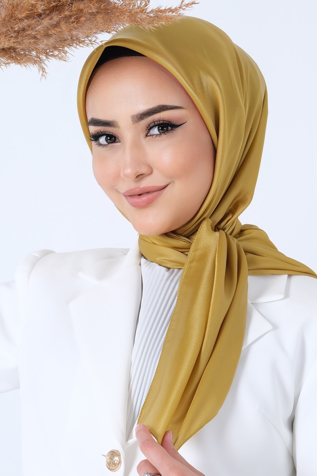 V-50 Kristal Saten Eşarp - harem