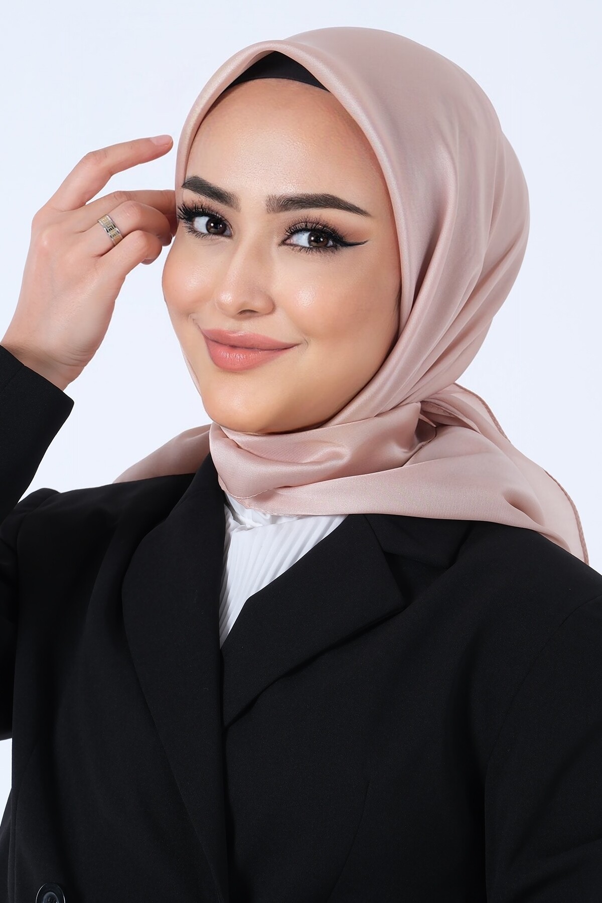 V-62 Kristal Saten Eşarp - harem