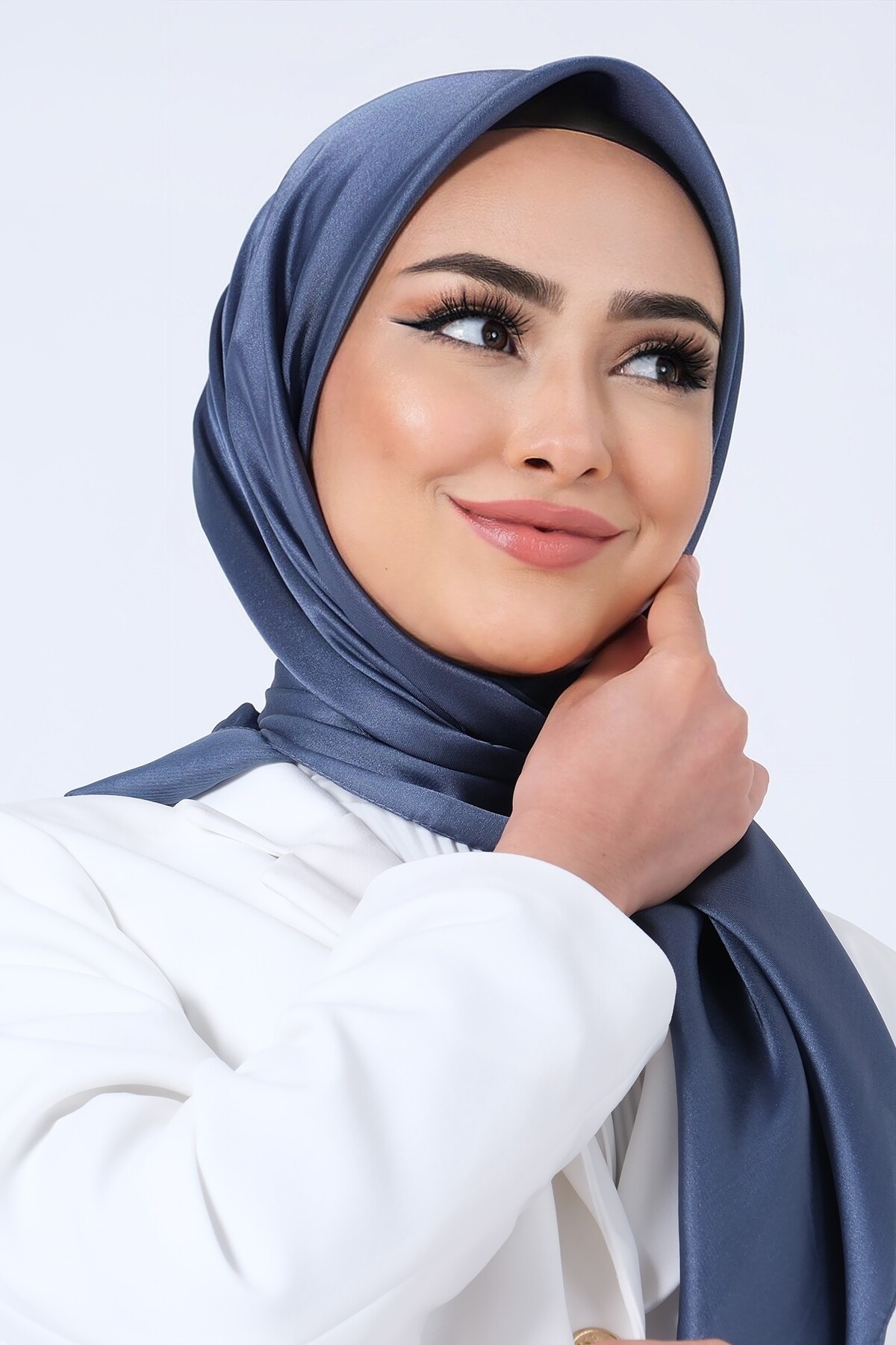 V-7 Kristal Saten Eşarp - harem