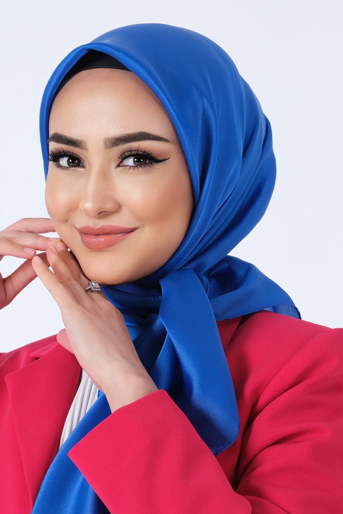 V-9 Kristal Saten Eşarp - harem