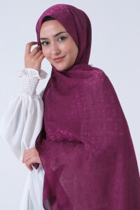 Violet Beyza Jakar Şal 