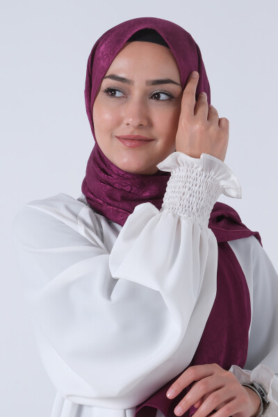 Violet Beyza Jakar Şal - 2