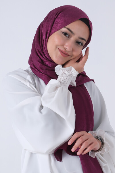 Violet Beyza Jakar Şal - 3
