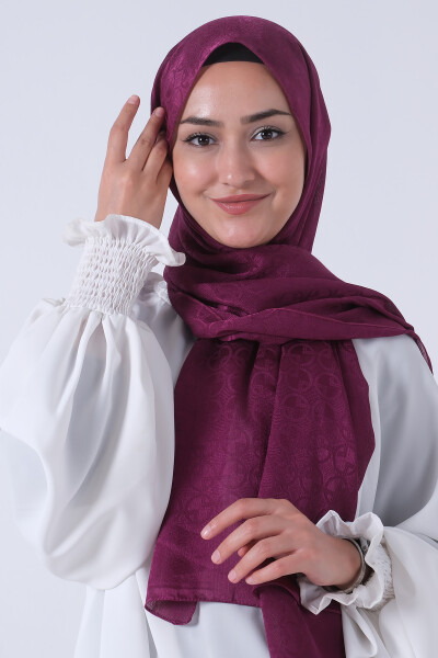 Violet Beyza Jakar Şal - 5