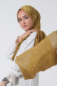 Yağ Yeşili Ahsen Jakar Şal - harem