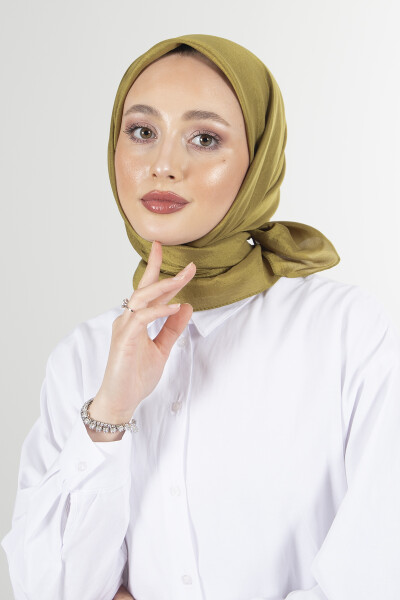 Yağ Yeşili Brisa Vual Eşarp - 3