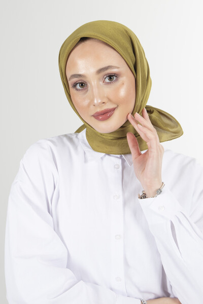 Yağ Yeşili Brisa Vual Eşarp - 6