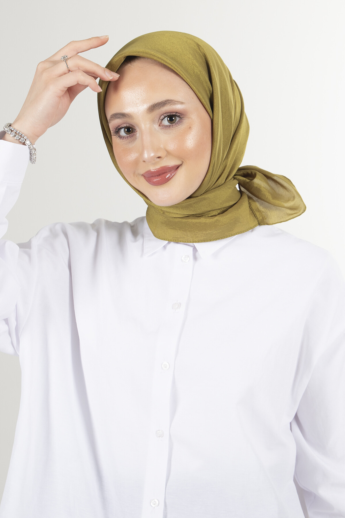 Yağ Yeşili Brisa Vual Eşarp - harem