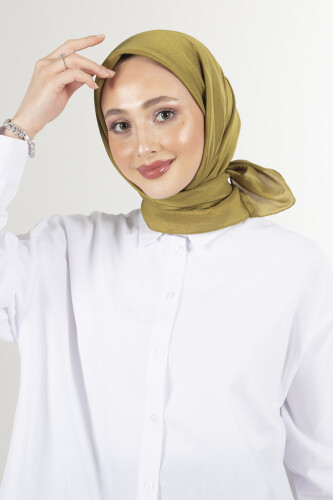 Yağ Yeşili Brisa Vual Eşarp - harem