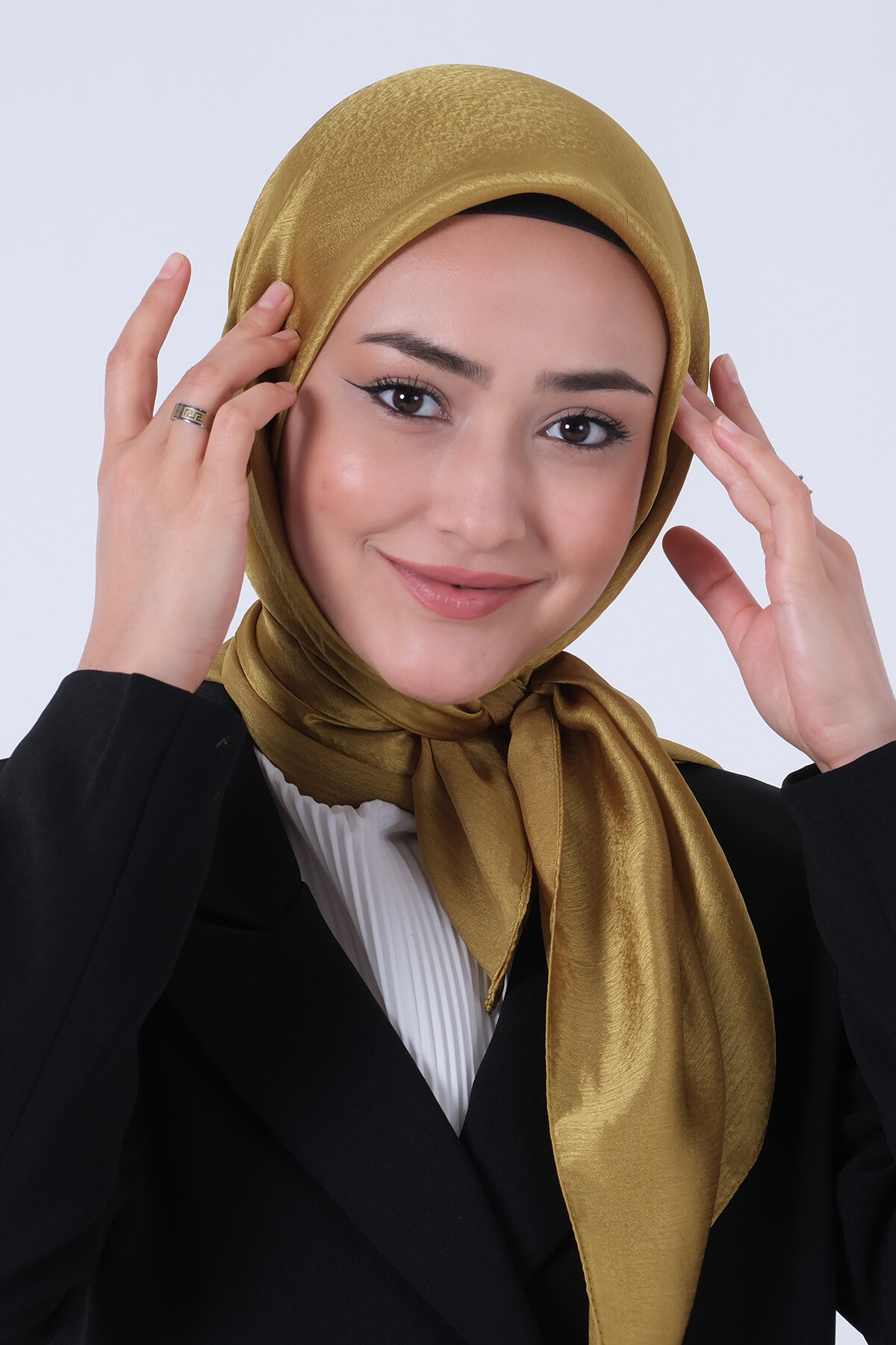 Yağ Yeşili Janjan Eşarp - harem