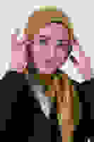 Yağ Yeşili Janjan Eşarp Yağ Yeşili