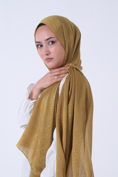 Yağ Yeşili Masal Jakar Şal - 4